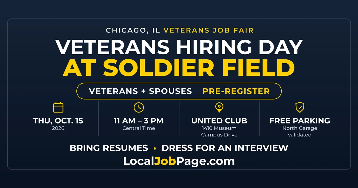 Chicago Veterans Job Fair Comes to Soldier Field on October 15